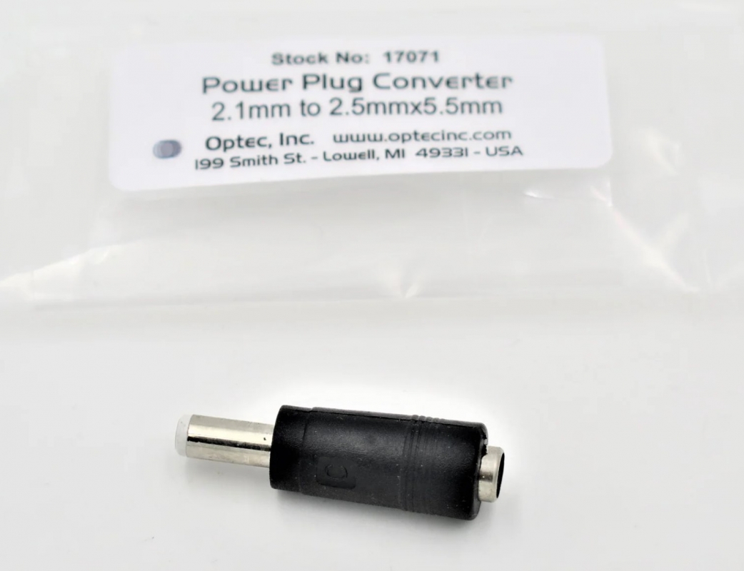Optec Power Plug Converter, 2.1mm to 2.5mm (Standard)
