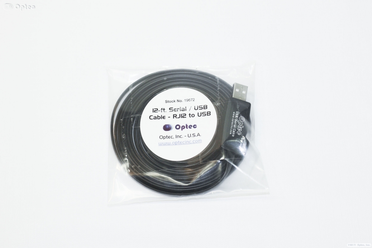 Optec USB to Serial Cable, 12'