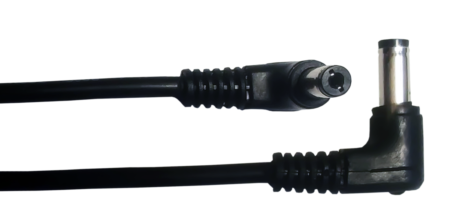 PEG-CABL-2121-90D - Pegasus Astro Pack of 2 x 2.1 to 2.1 Cables, Angled 90 degrees, 1.0m